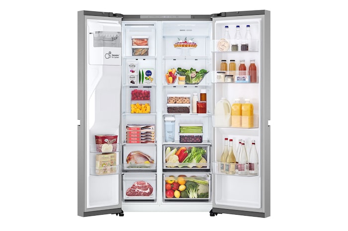 LG Outlet Frigorífico Side By side  Serie 400, sin toma de agua, Inox antihuellas.  E, 641 L, GSLC41PYPE.OUTLET