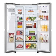LG Outlet Frigorífico Side By side  Serie 400, sin toma de agua, Inox antihuellas.  E, 641 L, GSLC41PYPE.OUTLET