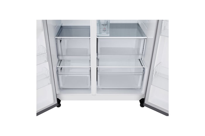 LG Outlet Frigorífico Side By side  Serie 400, sin toma de agua, Inox antihuellas.  E, 641 L, GSLC41PYPE.OUTLET