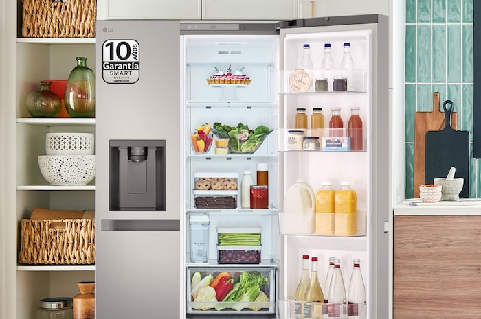 LG Outlet Frigorífico Side By side  Serie 400, sin toma de agua, Inox antihuellas.  E, 641 L, GSLC41PYPE.OUTLET