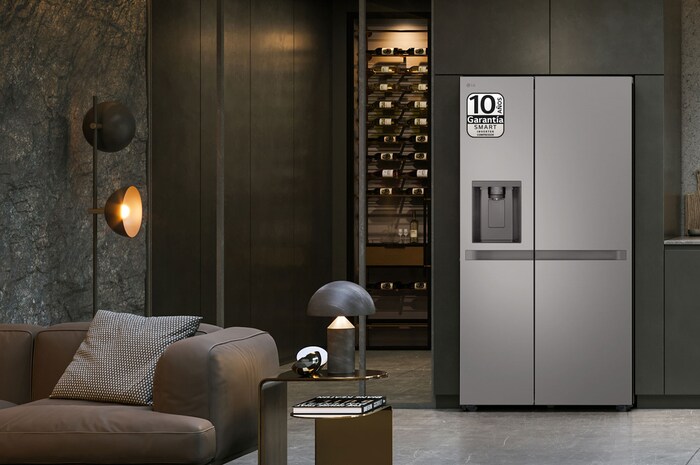 LG Outlet Frigorífico Side By side  Serie 400, sin toma de agua, Inox antihuellas.  E, 641 L, GSLC41PYPE.OUTLET