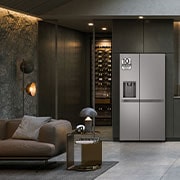 LG Outlet Frigorífico Side By side  Serie 400, sin toma de agua, Inox antihuellas.  E, 641 L, GSLC41PYPE.OUTLET