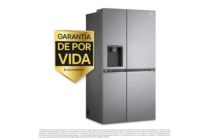 LG Frigorífico Americano Inverter Linear compressor, Clasificación D, 635 L , GSLV70PZTD