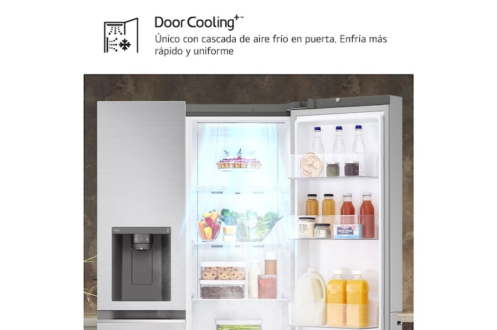 LG Frigorífico Americano Inverter Linear compressor, Clasificación D, 635 L , GSLV70PZTD