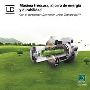 LG Frigorífico Americano Inverter Linear compressor, Clasificación D, 635 L               , GSLV70PZTD