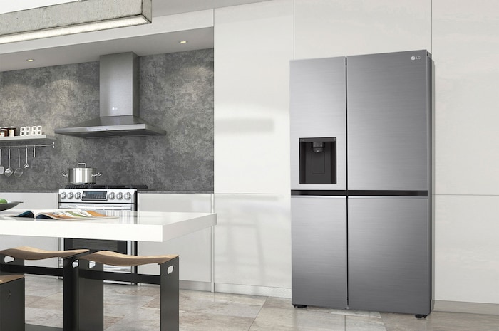 LG Frigorífico Americano Inverter Linear compressor, Clasificación D, 635 L , GSLV70PZTD