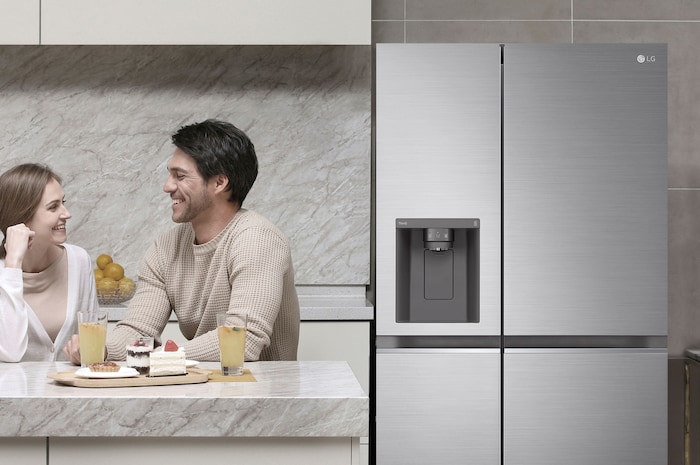 LG Frigorífico Americano Inverter Linear compressor, Clasificación D, 635 L , GSLV70PZTD