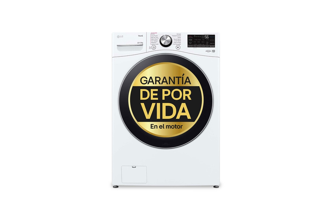 LG Lavadora inteligente AI Direct Drive. TurboWash 360º, 20kg ,  1000rpm B, Blanca, Serie XXL, F0P3CYV2W