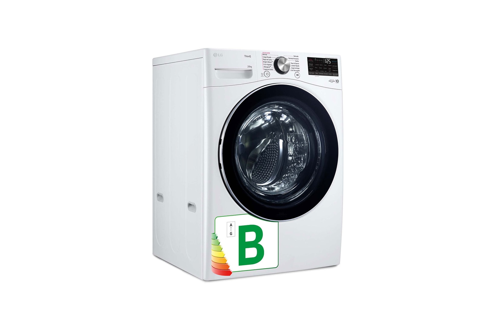 LG Lavadora inteligente AI Direct Drive. TurboWash 360º, 20kg ,  1000rpm B, Blanca, Serie XXL, F0P3CYV2W