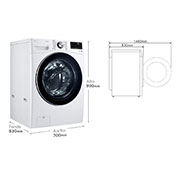 LG Lavadora inteligente AI Direct Drive. TurboWash 360º, 20kg ,  1000rpm B, Blanca, Serie XXL, F0P3CYV2W
