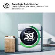 LG Lavadora inteligente AI Direct Drive. TurboWash 360º, 20kg ,  1000rpm B, Blanca, Serie XXL, F0P3CYV2W