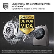 LG Lavadora LG F1P1CY2T., 17 kg, E, Inox Antihuellas, 1100rpm, Serie  XXL, F1P1CY2T