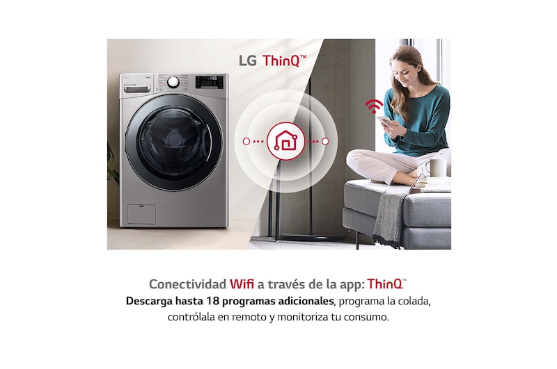 LG Lavadora LG F1P1CY2T., 17 kg, E, Inox Antihuellas, 1100rpm, Serie  XXL, F1P1CY2T
