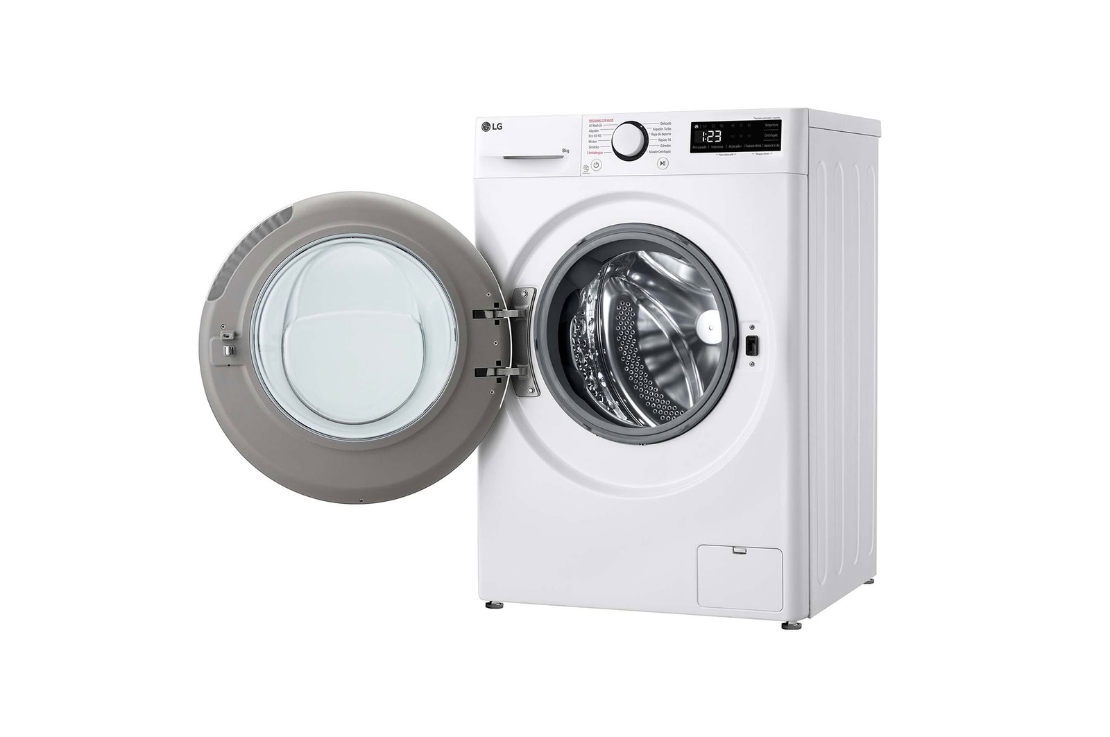 LG Lavadora inteligente AI Direct Drive,  Vapor,  8kg ,  1200rpm Un 10% más eficiente que A, Serie fondo especial 500, F2WR5S08AGW