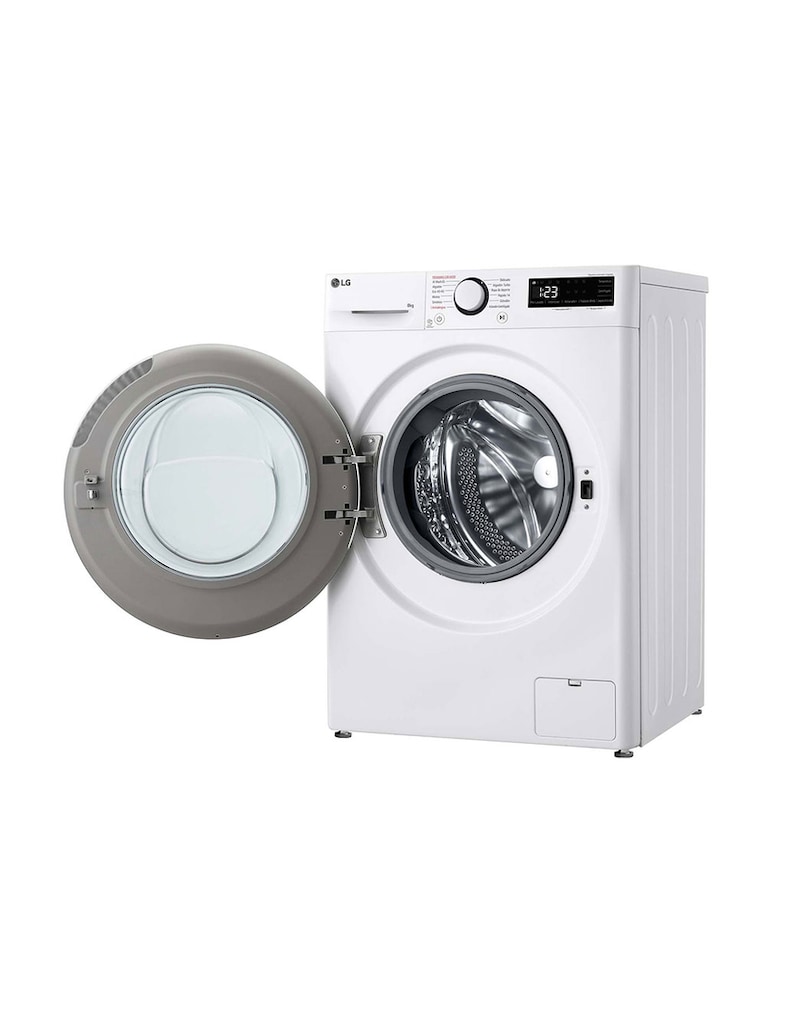 LG Outlet Lavadora inteligente AI Direct Drive, Vapor, 8kg , 1200rpm Un 10% más eficiente que A, Serie fondo especial 500, F2WR5S08AGW.OUTLET