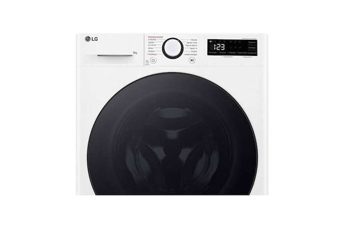 LG Outlet Lavadora inteligente AI Direct Drive, Vapor, 8kg , 1200rpm Un 10% más eficiente que A, Serie fondo especial 500, F2WR5S08AGW.OUTLET