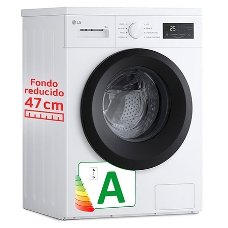 Lavadora con vapor 8kg 1400rpm, Clasificación A. Blanca Serie 100 - F4A10S8NWK