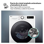 LG Lavasecadora inteligente AI Direct Drive TM, Turbowash 360º, 11/6kg, 1400rpm, Un 10% más eficiente que  A(lavado) / D(secado) Blanca, Serie 600, F4DR6011AGW