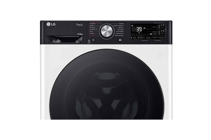 LG Lavasecadora inteligente AI Direct Driveᵀᴹ, Turbowash 360º, Autodosificación 10/6kg, 1400rpm,  Un 10% más eficiente que  A(lavado) /D(secado) Blanca, Serie 750, F4DR7510AGW