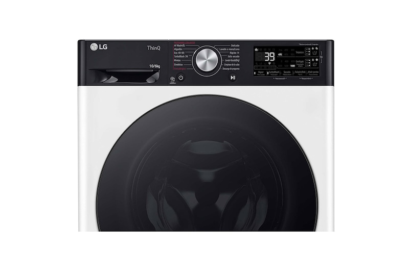LG Lavasecadora inteligente AI Direct Driveᵀᴹ, Turbowash 360º, Autodosificación 10/6kg, 1400rpm,  Un 10% más eficiente que  A(lavado) /D(secado) Blanca, Serie 750, F4DR7510AGW