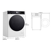 LG Lavasecadora inteligente AI Direct Driveᵀᴹ, Turbowash 360º, Autodosificación 10/6kg, 1400rpm,  Un 10% más eficiente que  A(lavado) /D(secado) Blanca, Serie 750, F4DR7510AGW