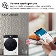 LG Lavasecadora inteligente AI Direct Driveᵀᴹ, Turbowash 360º, Autodosificación 10/6kg, 1400rpm,  Un 10% más eficiente que  A(lavado) /D(secado) Blanca, Serie 750, F4DR7510AGW