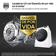 LG Lavadora inteligente AI Direct Drive. TurboWash 360º, Vapor, 13kg , 1400rpm Un 20% más eficiente que A, Serie 600, F4WR6013A0W