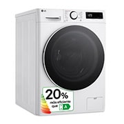 LG Lavadora inteligente AI Direct Drive. TurboWash 360º, Vapor, 13kg , 1400rpm Un 20% más eficiente que A, Serie 600, F4WR6013A0W