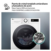 LG Lavadora inteligente AI Direct Drive. TurboWash 360º, Vapor, 13kg , 1400rpm Un 20% más eficiente que A, Serie 600, F4WR6013A0W