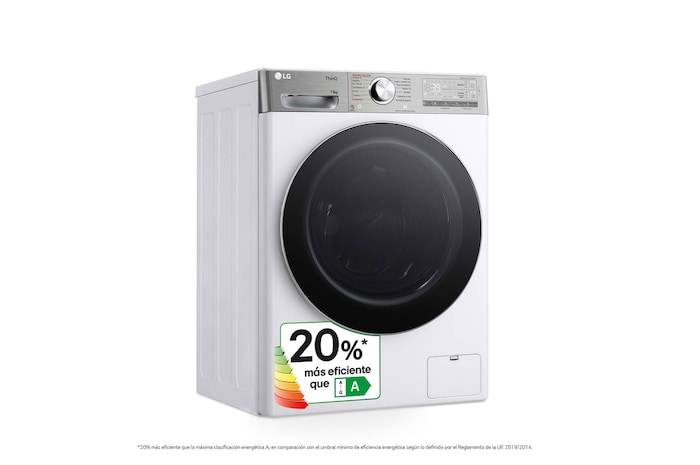 LG Lavadora inteligente AI Direct Drive. TurboWash 360º, Autodosificación, 13kg , 1400rpm Un 20% más eficiente que A, Serie 950, F4WR9513A2W