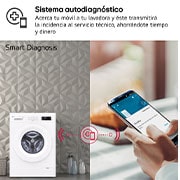 LG Lavadora eficiente 8kg, 1400rpm, A, con vapor, Serie 100, F4X1008NWH