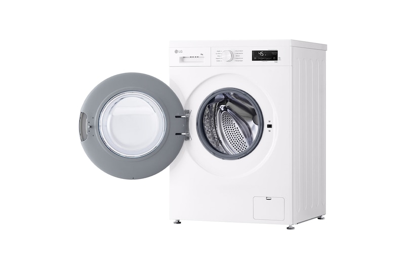LG Lavadora eficiente 8kg, 1400rpm, A, con vapor, Serie 100, F4X1008NWH
