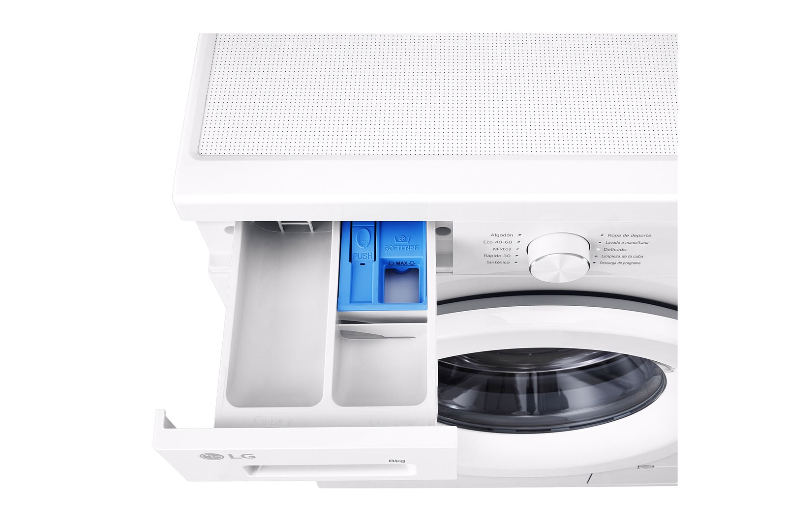 LG Lavadora eficiente 8kg, 1400rpm, A, con vapor, Serie 100, F4X1008NWH