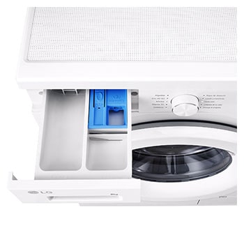 LG Lavadora eficiente 8kg, 1400rpm, A, con vapor, Serie 100, F4X1008NWH