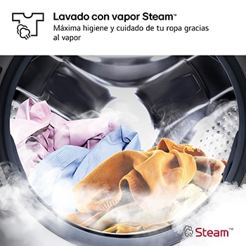 LG Lavadora eficiente 8kg, 1400rpm, A, con vapor, Serie 100, F4X1008NWH