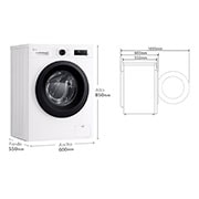 LG Lavadora eficiente 9kg, 1400rpm, A, con vapor, Serie 100, F4X1009NWK
