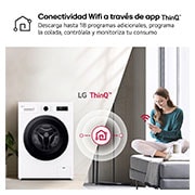 LG Lavadora eficiente 9kg, 1400rpm, A, con vapor, Serie 100, F4X1009NWK