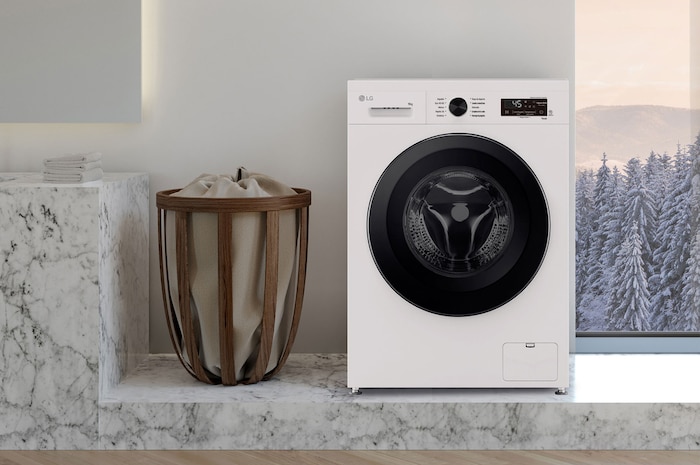 LG Lavadora eficiente 9kg, 1400rpm, A, con vapor, Serie 100, F4X1009NWK