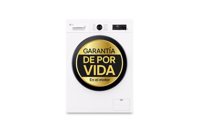 LG Lavadora eficiente 9kg, 1400rpm, A, con vapor, Serie 100, F4X1009NWK