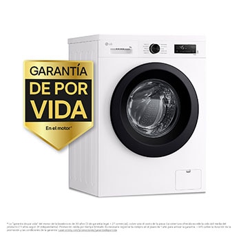 LG Lavadora eficiente 9kg, 1400rpm, A, con vapor, Serie 100, F4X1009NWK