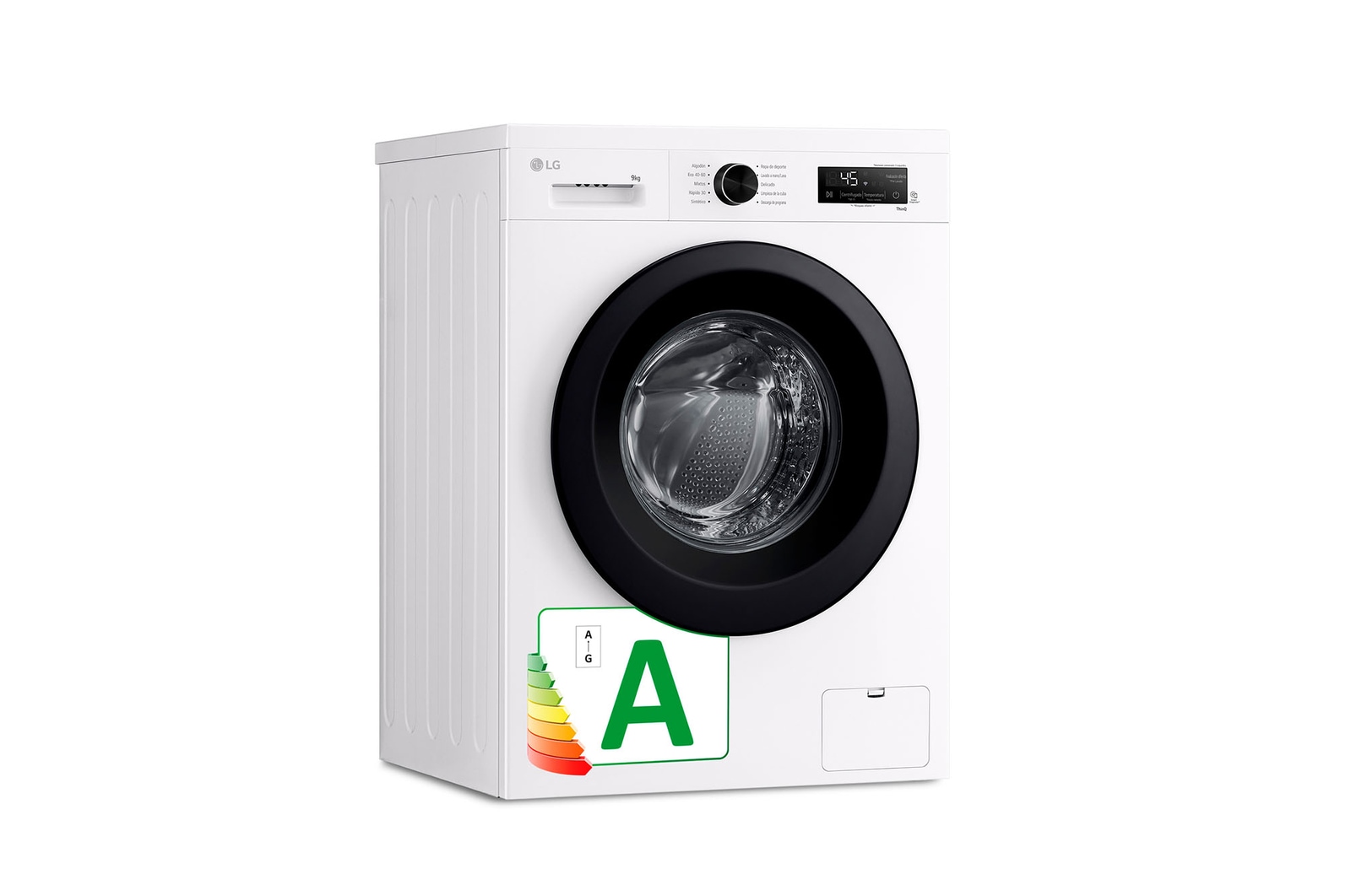 LG Lavadora eficiente 9kg, 1400rpm, A, con vapor, Serie 100, F4X1009NWK