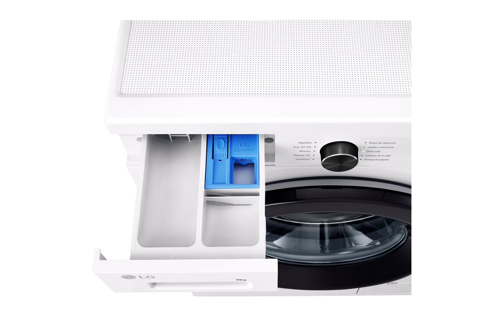 LG Lavadora eficiente 9kg, 1400rpm, A, con vapor, Serie 100, F4X1009NWK