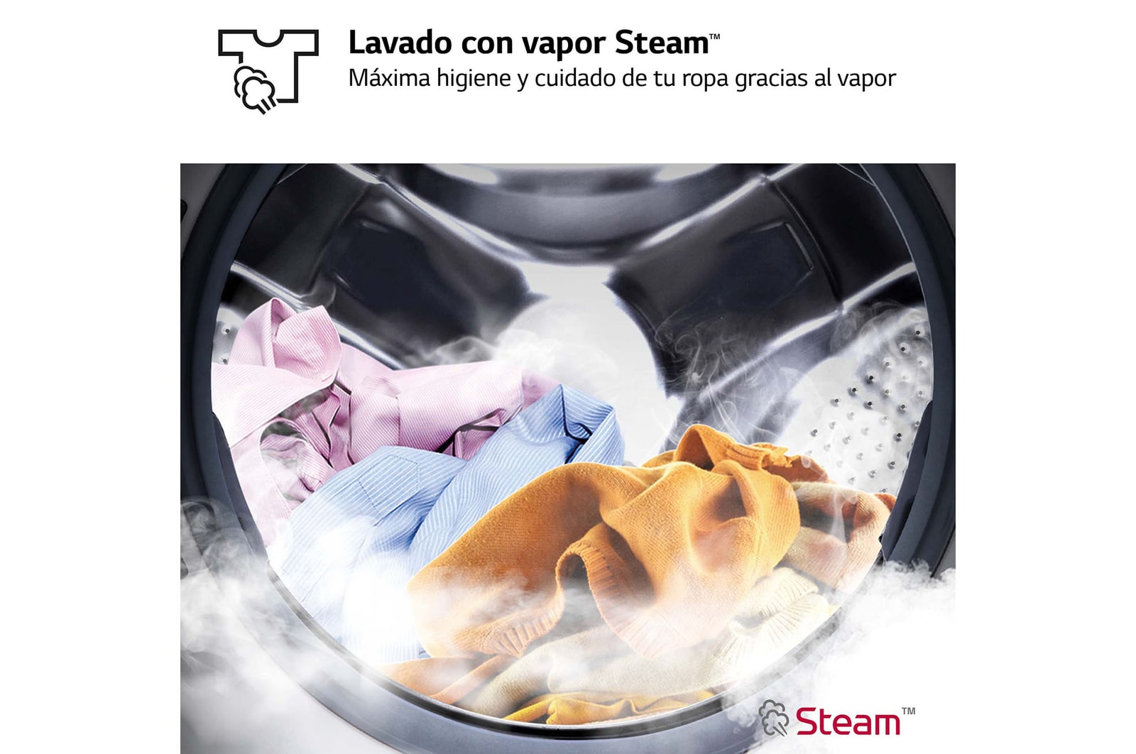 LG Lavadora inteligente AI Direct Drive,  Vapor,  9kg ,  1200rpm Un 10% más eficiente que A, Serie fondo especial 500, F2WR5S09A0W