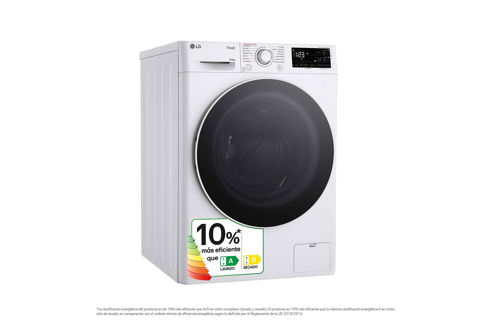 LG  9/6 kg Lavadora Secadora con Vapor Blanca AI DD™ A/D , F4DR5509A0W