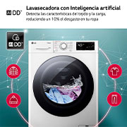 LG  9/6 kg Lavadora Secadora con Vapor Blanca AI DD™ A/D , F4DR5509A0W