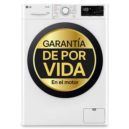 Outlet Lavasecadora inteligente AI Direct Driveᵀᴹ, Vapor 9/6kg, 1400rpm, Un 10% más eficiente que A(lavado) /D(secado) Blanca, Serie 500 - F4DR5509A0W.OUTLET