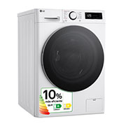 LG 9/6 kg y 1400 rpm Lavasecadora en Blanco, F4DR6009A1W