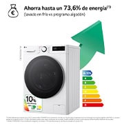 LG 9/6 kg y 1400 rpm Lavasecadora en Blanco, F4DR6009A1W