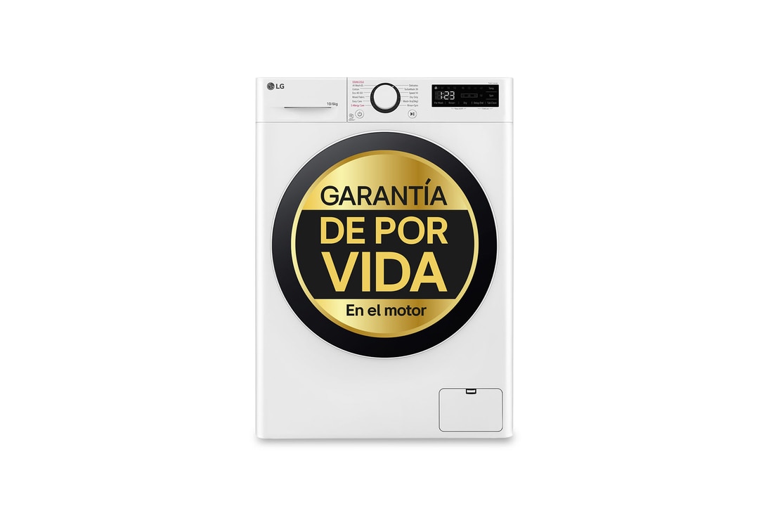 LG Lavasecadora inteligente AI Direct Drive TM, Turbowash 360º, 10/6kg, 1400rpm, Un 10% más eficiente que  A(lavado) /D(secado) Blanca, Serie 600, F4DR6010A0W
