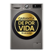 Vista frontal de Lavasecadora inteligente AI Direct Drive™, Turbowash 360º, 9/6kg, 1400rpm, Un 10% más eficiente que  A(lavado) /D(secado), Inox, Serie 700, F4DR7009AGS